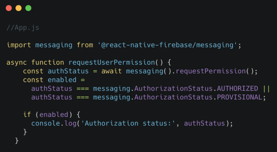 react native firebase notifications android
