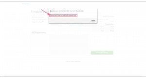 Error message payment checkout without configuration
