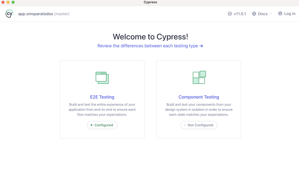cypress setup 5 next time you open the client